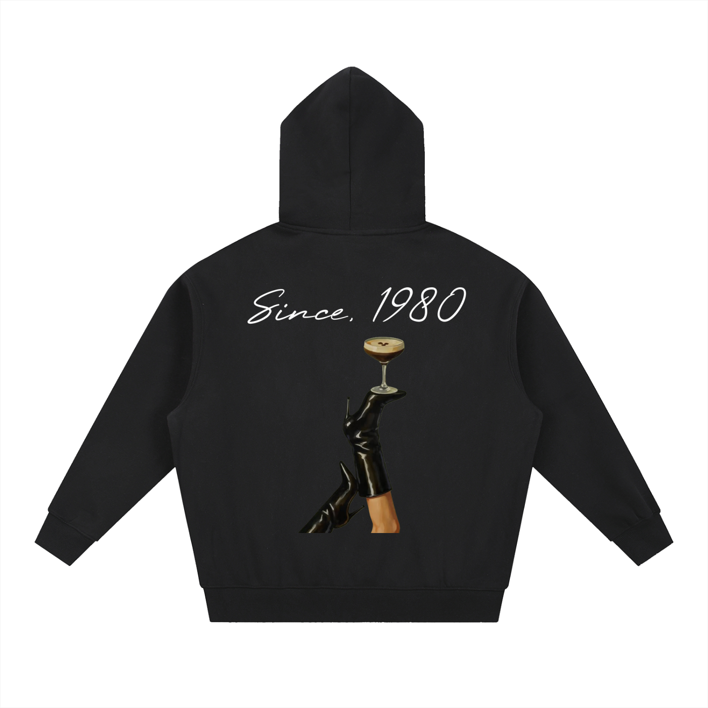 Clarity Espresso Martini Oversized Boxy Fit Fleece Hoodie
