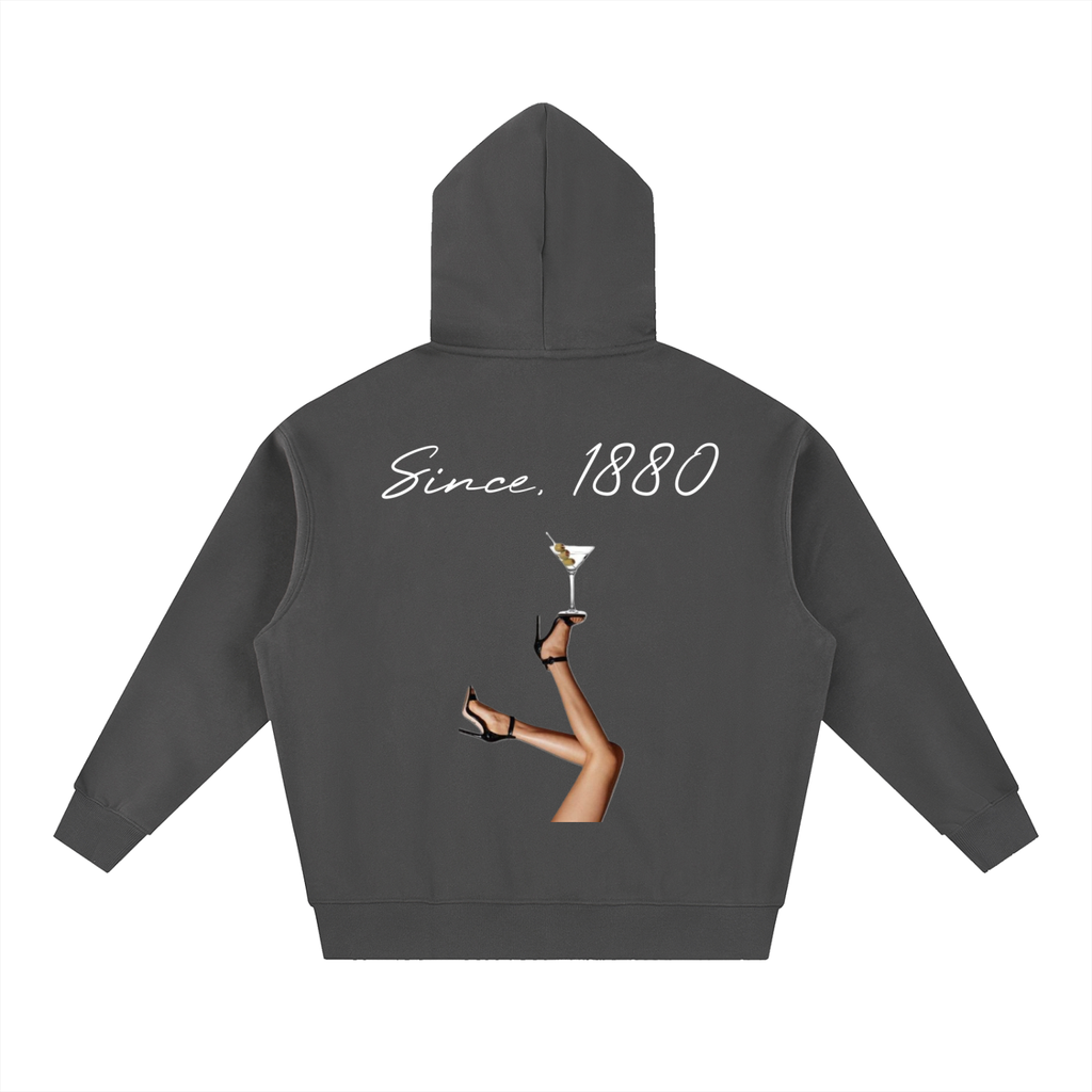 Clarity Dirty Martini Oversized Boxy Fit Fleece Hoodie