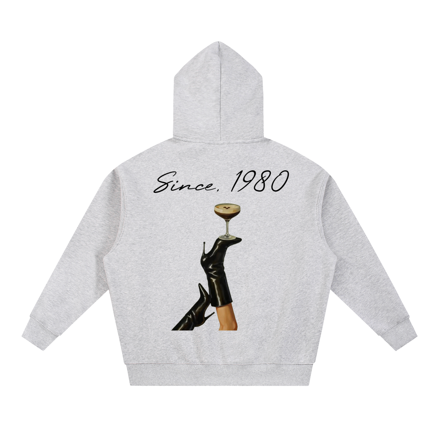 Clarity Espresso Martini Oversized Boxy Fit Fleece Hoodie