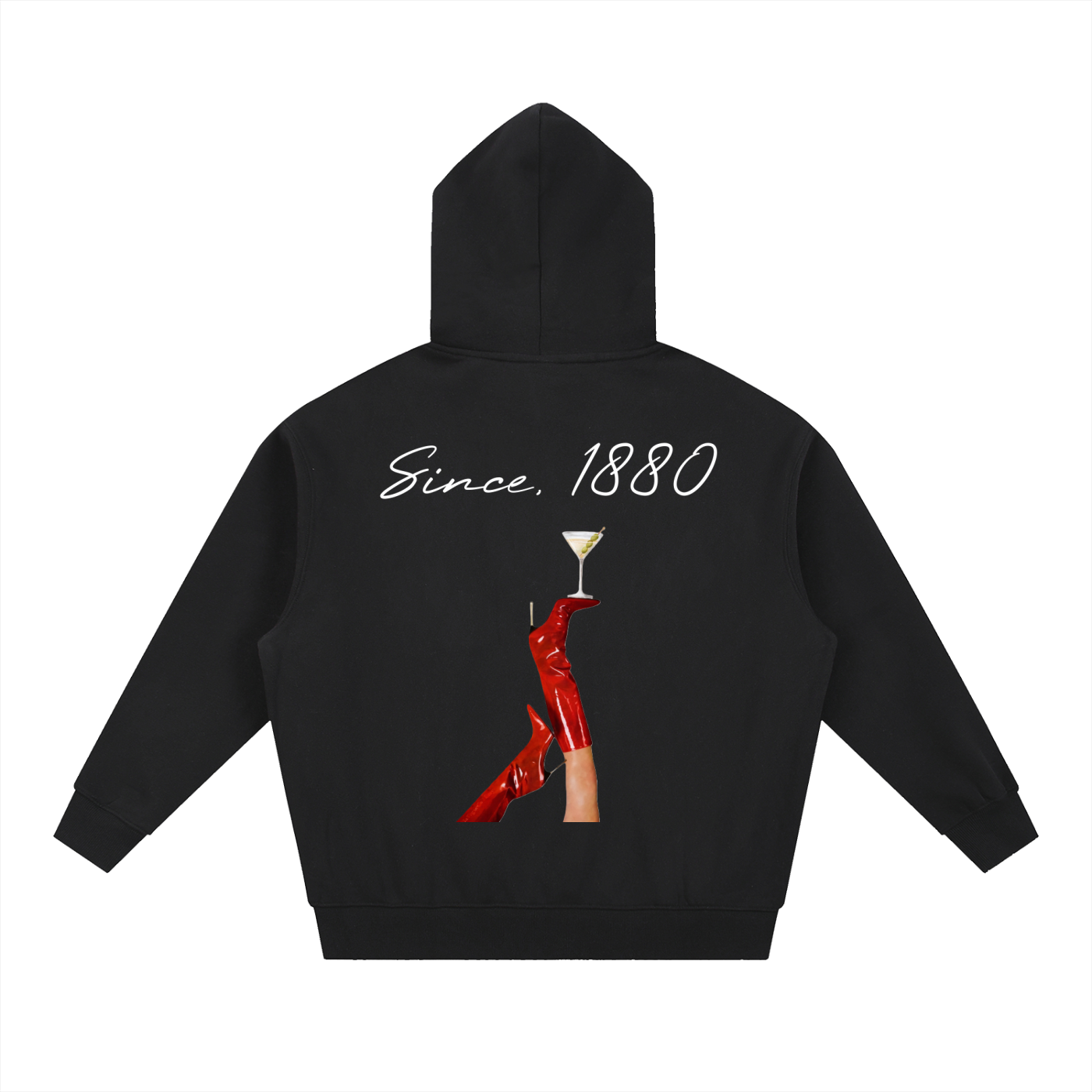 Clarity Martini Oversized Boxy Fit Fleece Hoodie