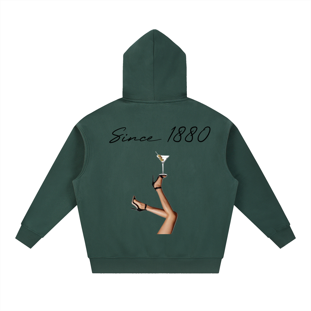 Clarity Dirty Martini Oversized Boxy Fit Fleece Hoodie
