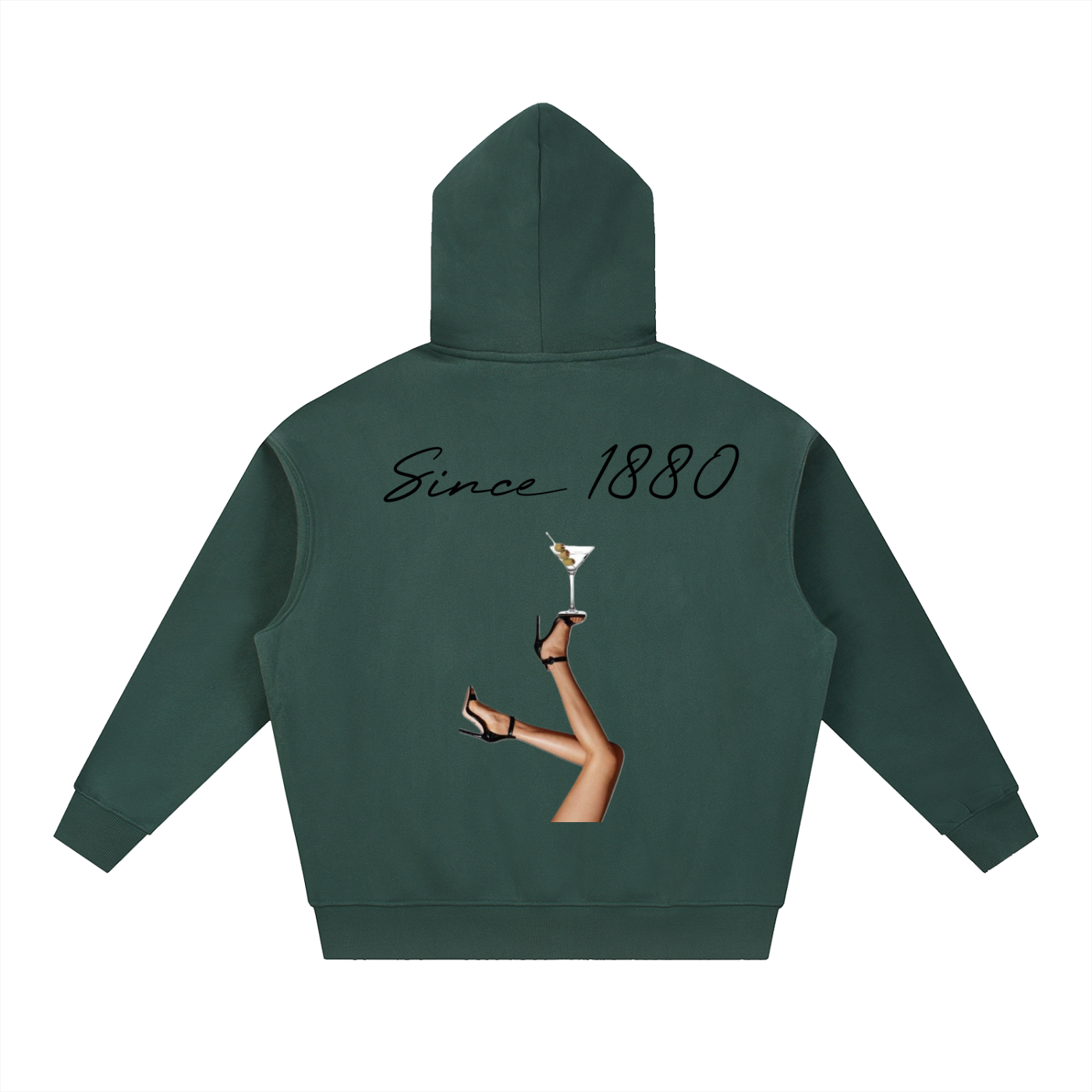 Clarity Dirty Martini Oversized Boxy Fit Fleece Hoodie
