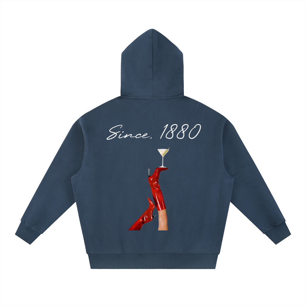 Clarity Martini Oversized Boxy Fit Fleece Hoodie