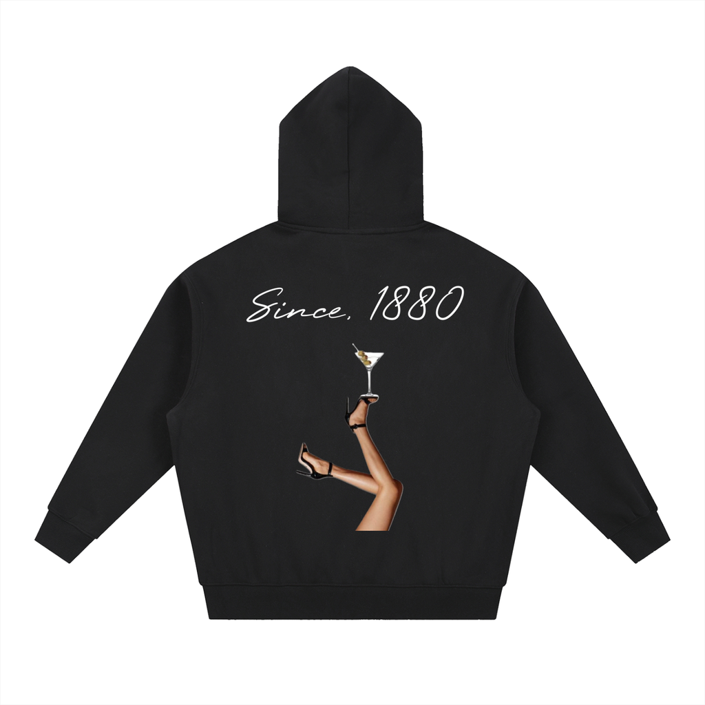 Clarity Dirty Martini Oversized Boxy Fit Fleece Hoodie