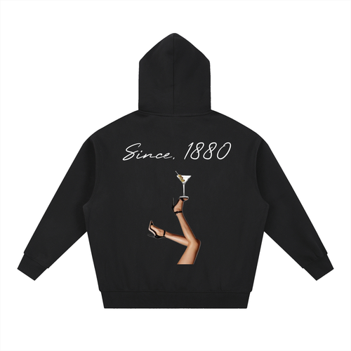 Clarity Dirty Martini Oversized Boxy Fit Fleece Hoodie