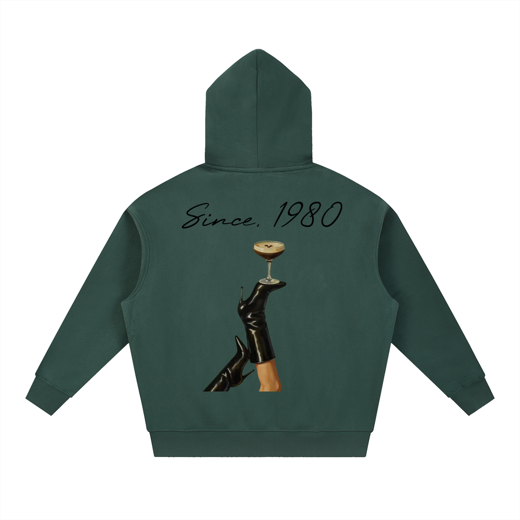Clarity Espresso Martini Oversized Boxy Fit Fleece Hoodie