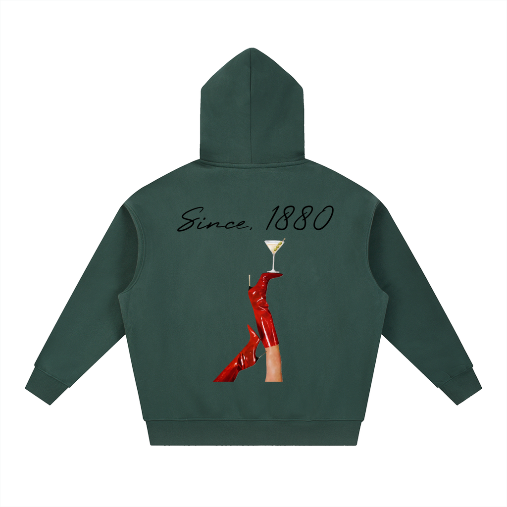 Clarity Martini Oversized Boxy Fit Fleece Hoodie