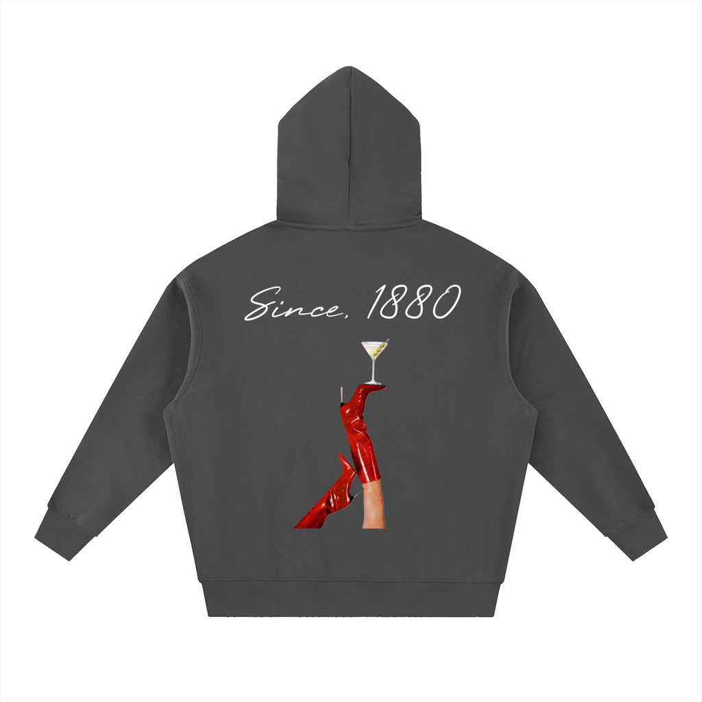 Clarity Martini Oversized Boxy Fit Fleece Hoodie