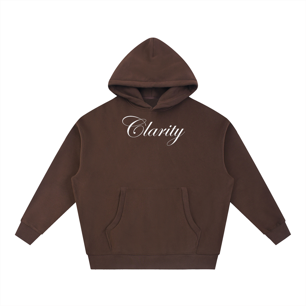 Clarity Espresso Martini Oversized Boxy Fit Fleece Hoodie